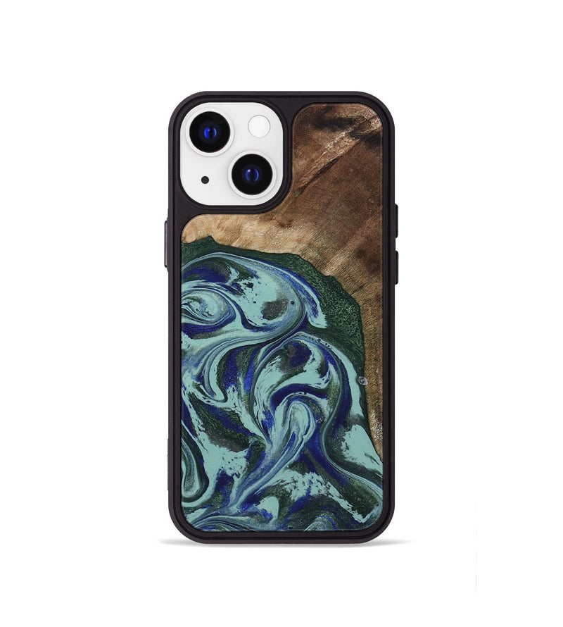 iPhone 13 mini Wood Phone Case - Tara (Green, 807895)