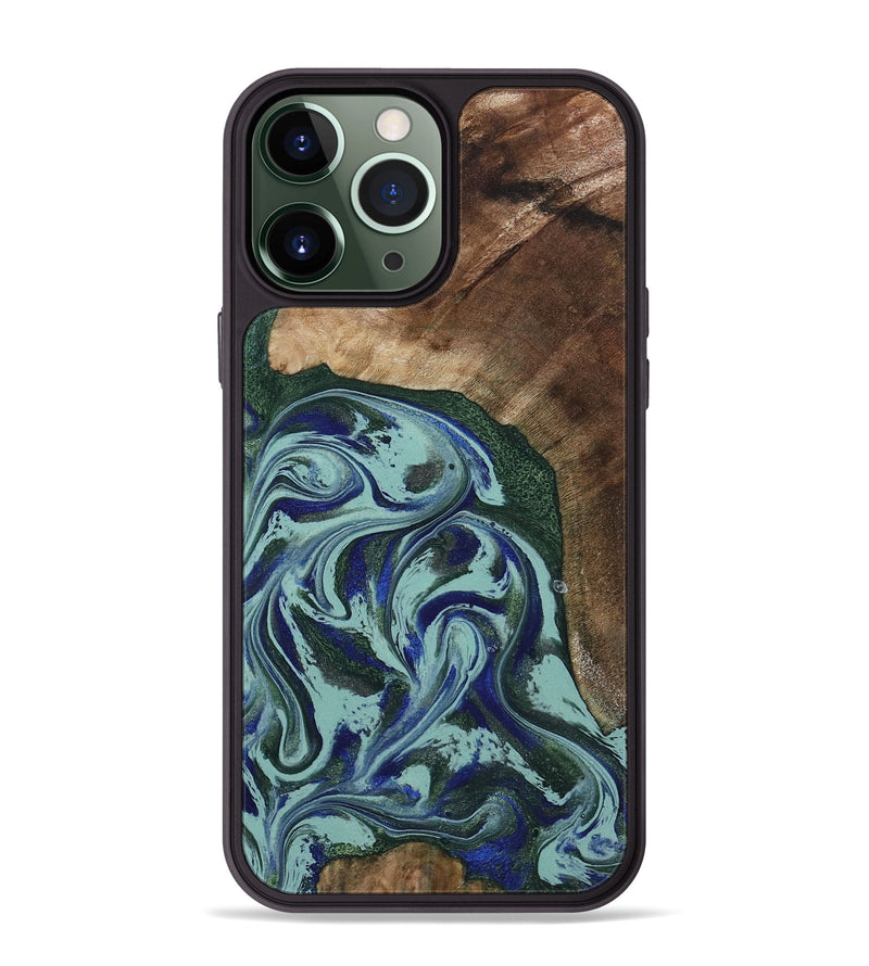 iPhone 13 Pro Max Wood Phone Case - Tara (Green, 807895)