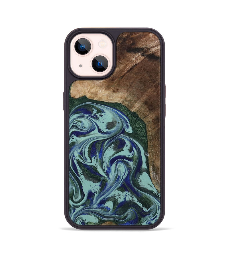 iPhone 14 Wood Phone Case - Tara (Green, 807895)