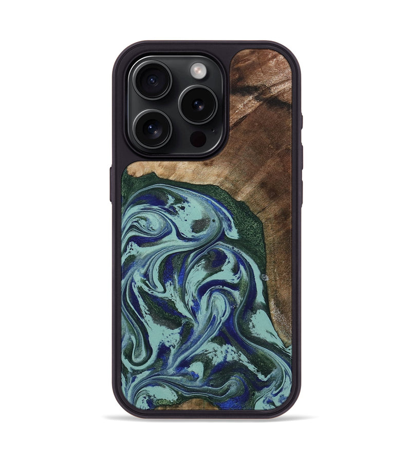 iPhone 15 Pro Wood Phone Case - Tara (Green, 807895)