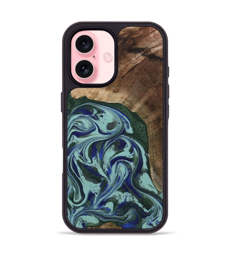 iPhone 16 Wood Phone Case - Tara (Green, 807895)