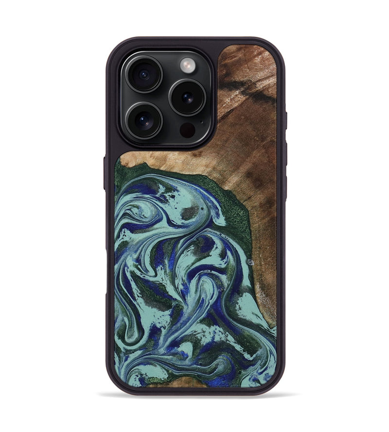 iPhone 16 Pro Wood Phone Case - Tara (Green, 807895)