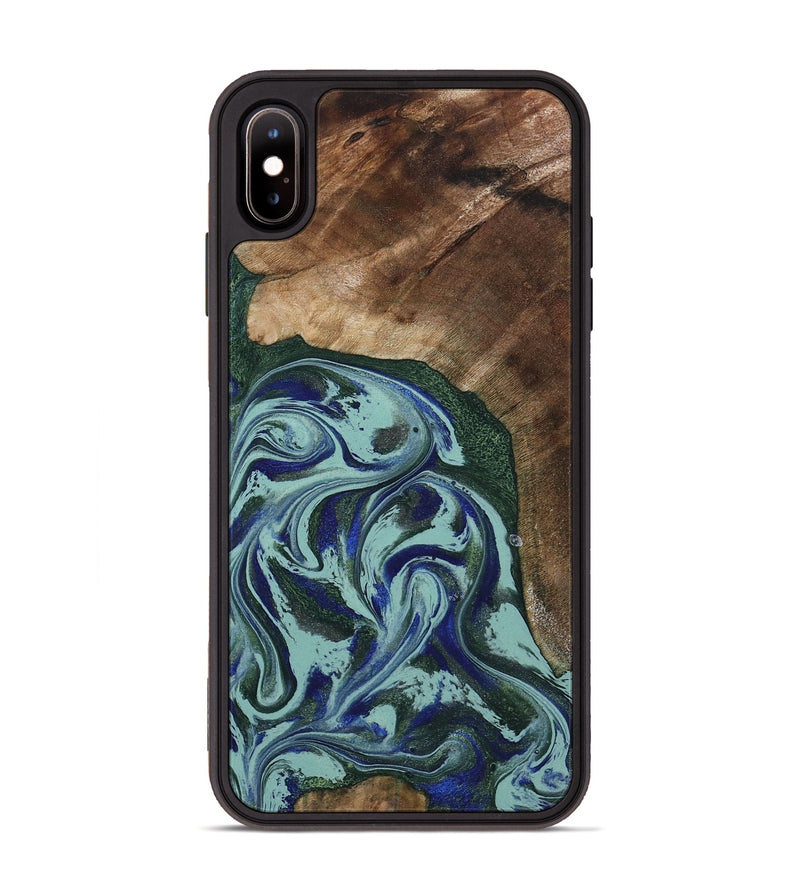 iPhone Xs Max Wood Phone Case - Tara (Green, 807895)