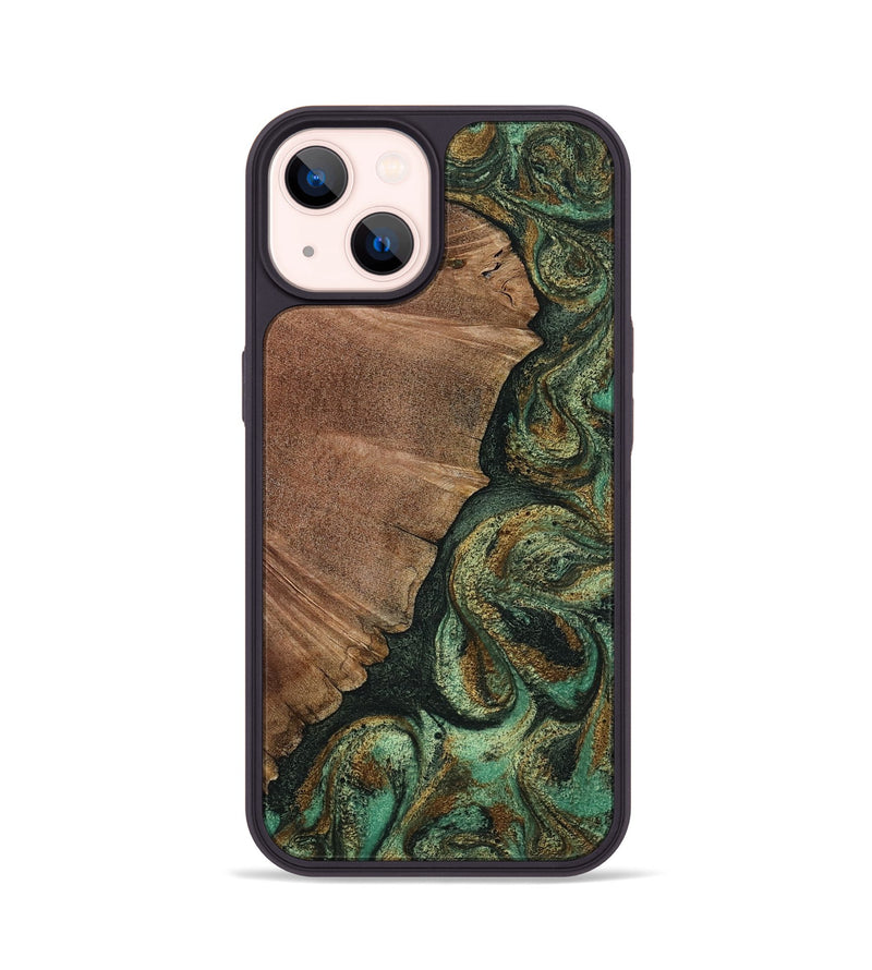 iPhone 14 Wood Phone Case - Norah (Green, 807907)