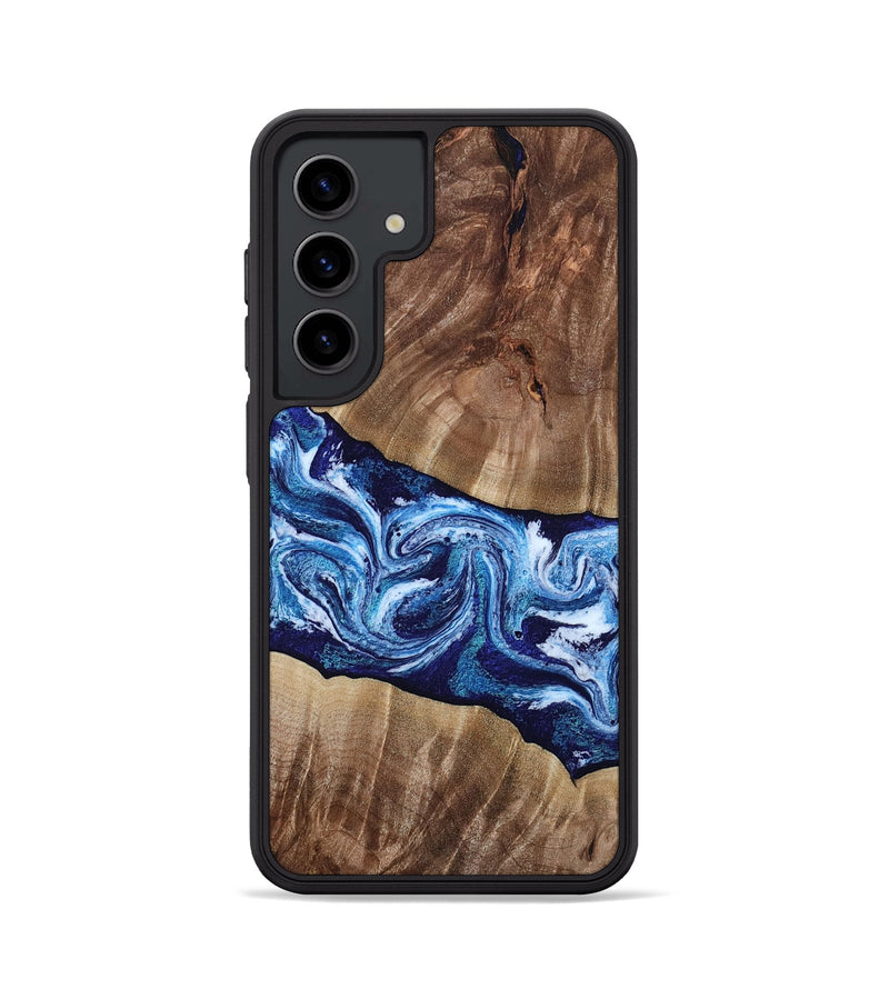 Galaxy S24 Wood Phone Case - Loren (Blue, 807914)
