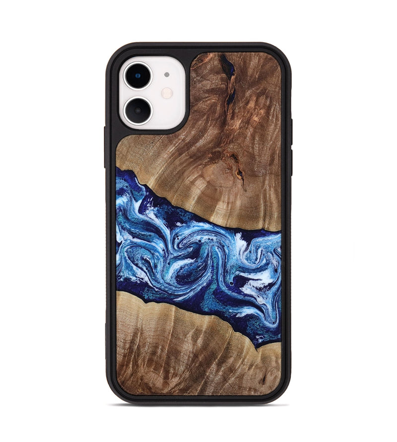 iPhone 11 Wood Phone Case - Loren (Blue, 807914)