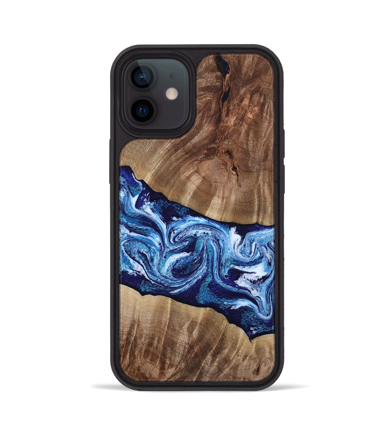 iPhone 12 Wood Phone Case - Loren (Blue, 807914)