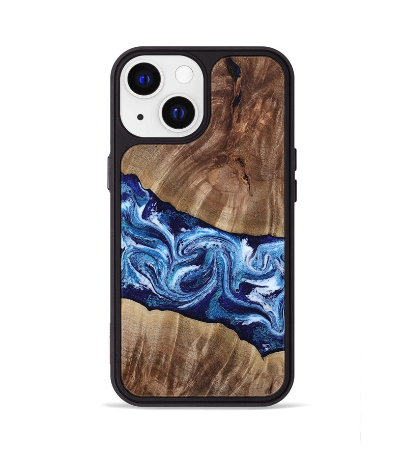 iPhone 13 Wood Phone Case - Loren (Blue, 807914)