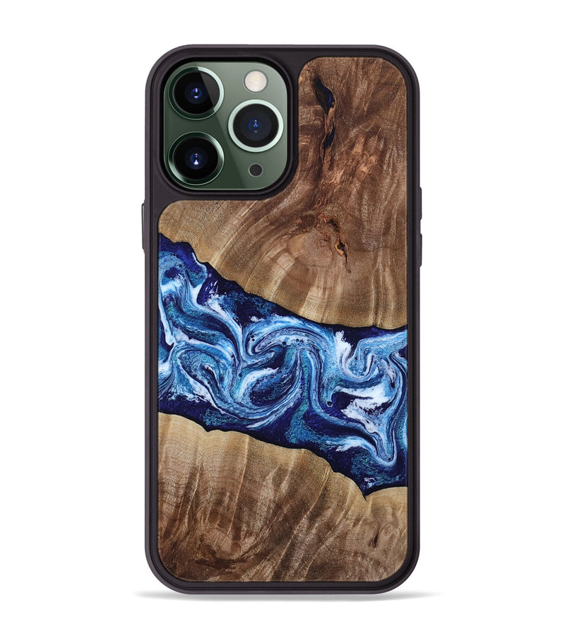 iPhone 13 Pro Max Wood Phone Case - Loren (Blue, 807914)