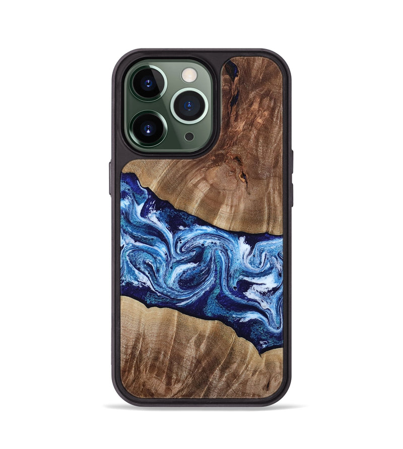 iPhone 13 Pro Wood Phone Case - Loren (Blue, 807914)