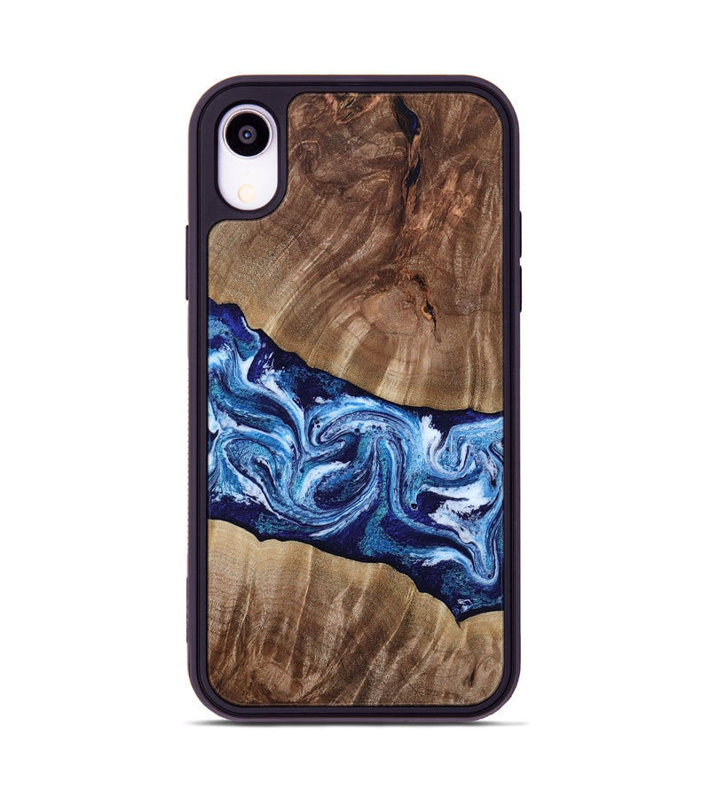 iPhone Xr Wood Phone Case - Loren (Blue, 807914)