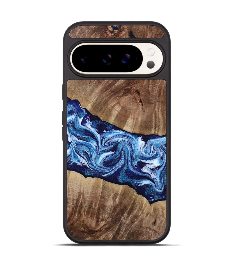 Pixel 9 Wood Phone Case - Loren (Blue, 807914)