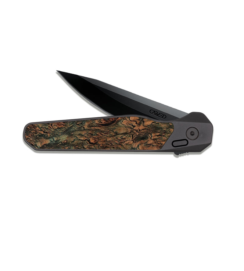 EDC Dark Slate Wood Pocket Knife - Dilan (Double Dyed, 807928)