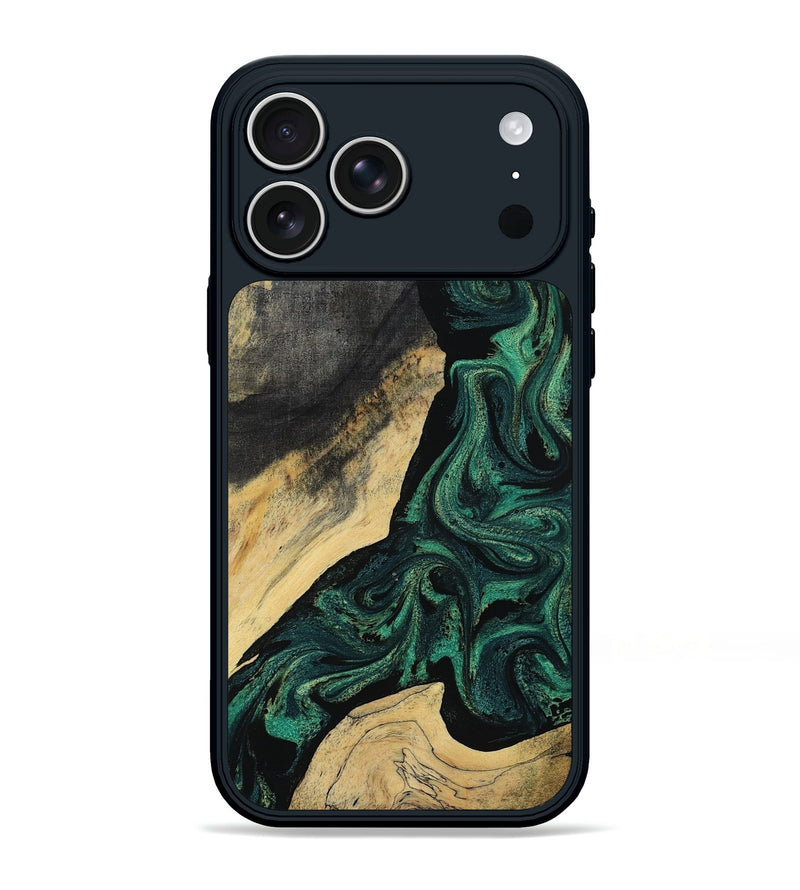 iPhone 17 Pro Max Wood Phone Case - Sadye (Green, 807931)