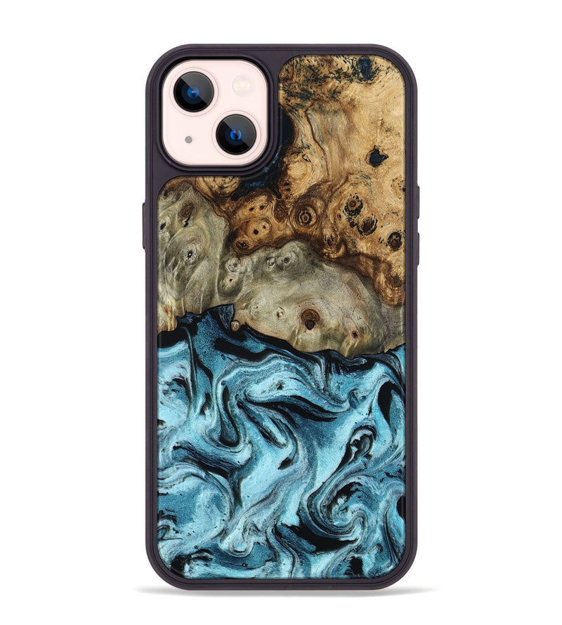 iPhone 14 Plus Wood Phone Case - Judi (Blue, 807939)