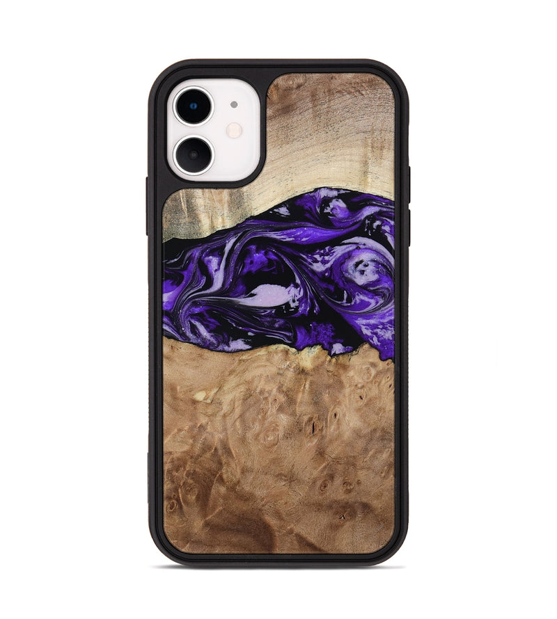 iPhone 11 Wood Phone Case - Israel (Purple, 807943)