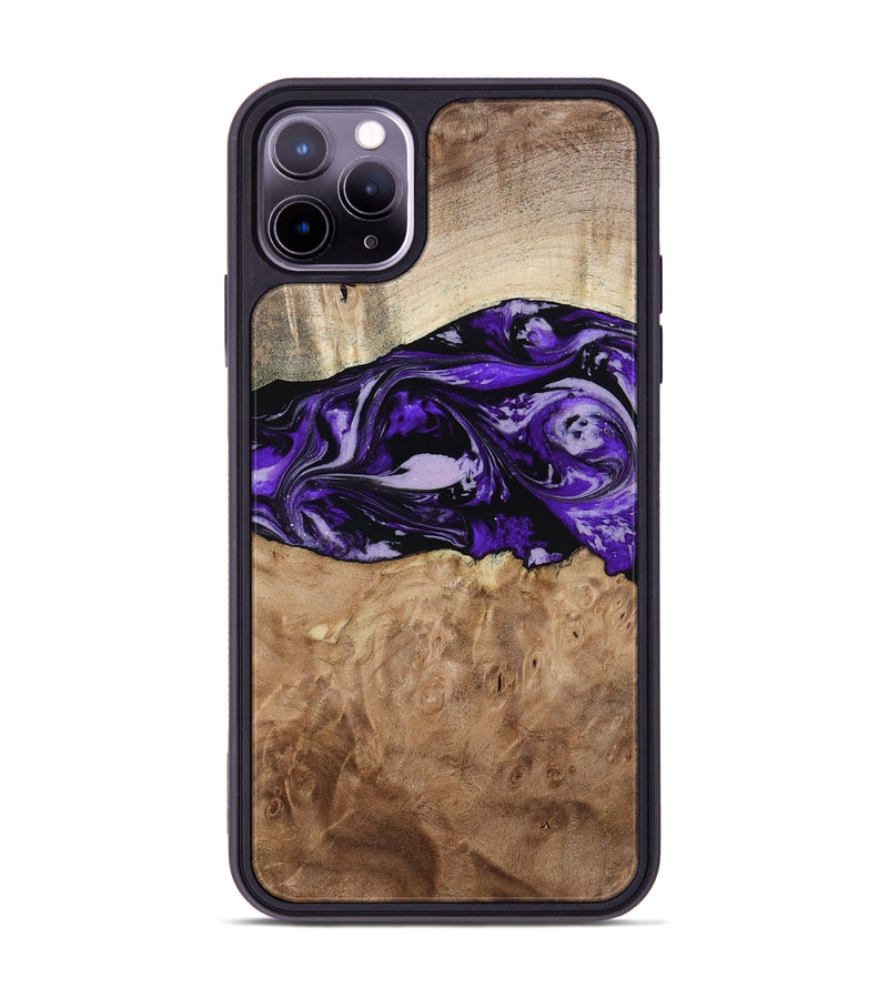 iPhone 11 Pro Max Wood Phone Case - Israel (Purple, 807943)