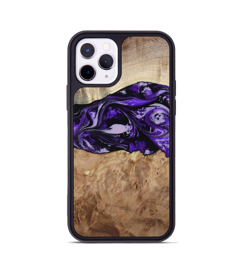 iPhone 11 Pro Wood Phone Case - Israel (Purple, 807943)