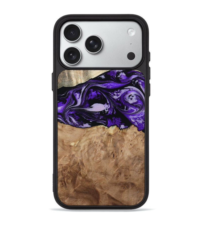 iPhone 18 Pro Max Wood Phone Case - Israel (Purple, 807943)