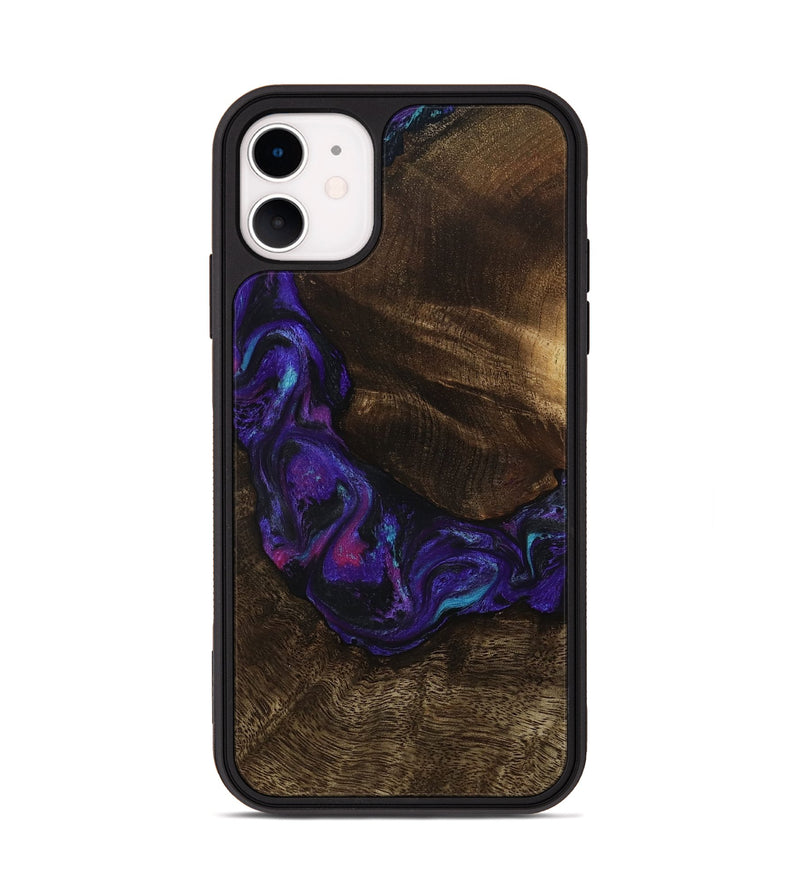 iPhone 11 Wood Phone Case - Stewart (Purple, 807944)