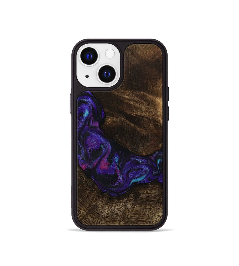 iPhone 13 mini Wood Phone Case - Stewart (Purple, 807944)