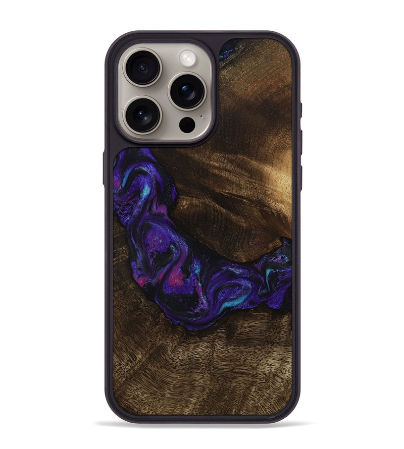 iPhone 15 Pro Max Wood Phone Case - Stewart (Purple, 807944)