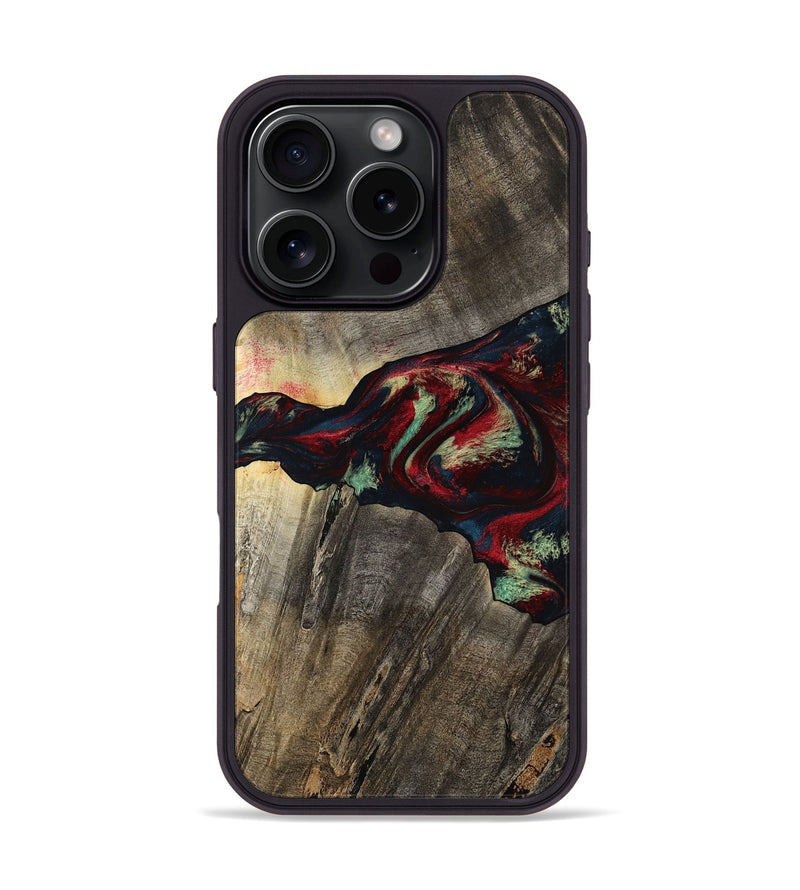 iPhone 16 Pro Wood Phone Case - Fabiola (Red, 807949)