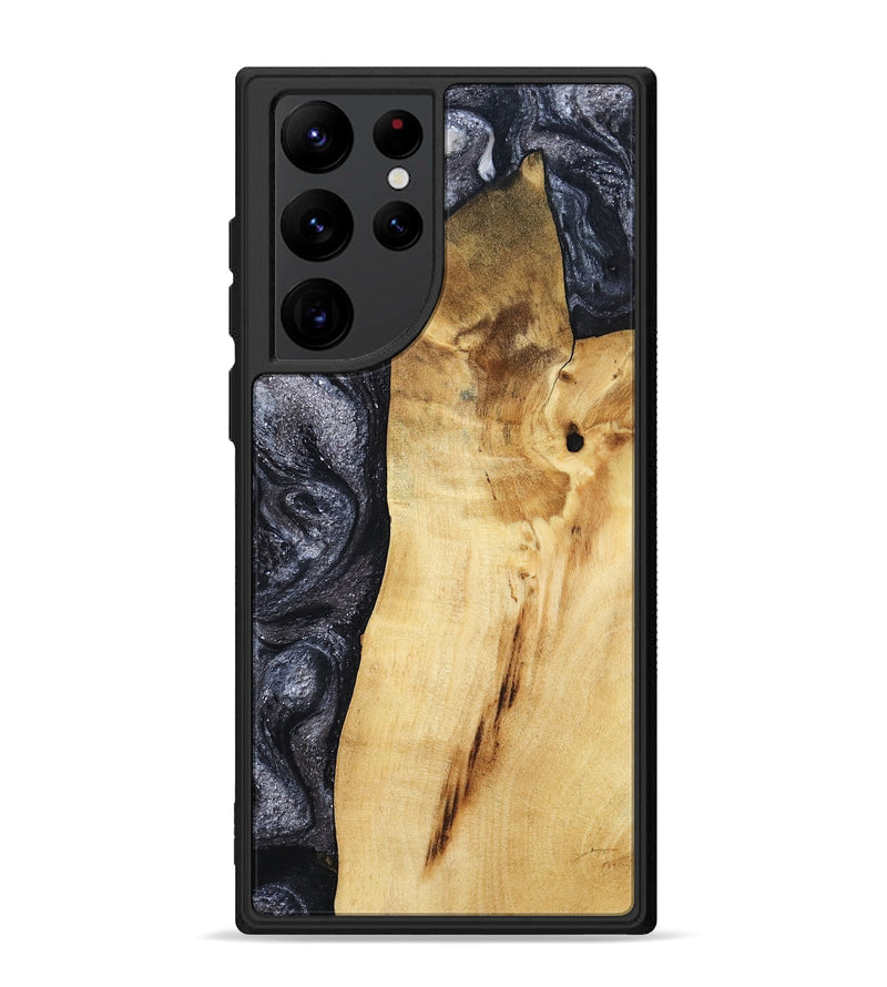 Galaxy S22 Ultra Wood Phone Case - Brittni (Black & White, 807956)