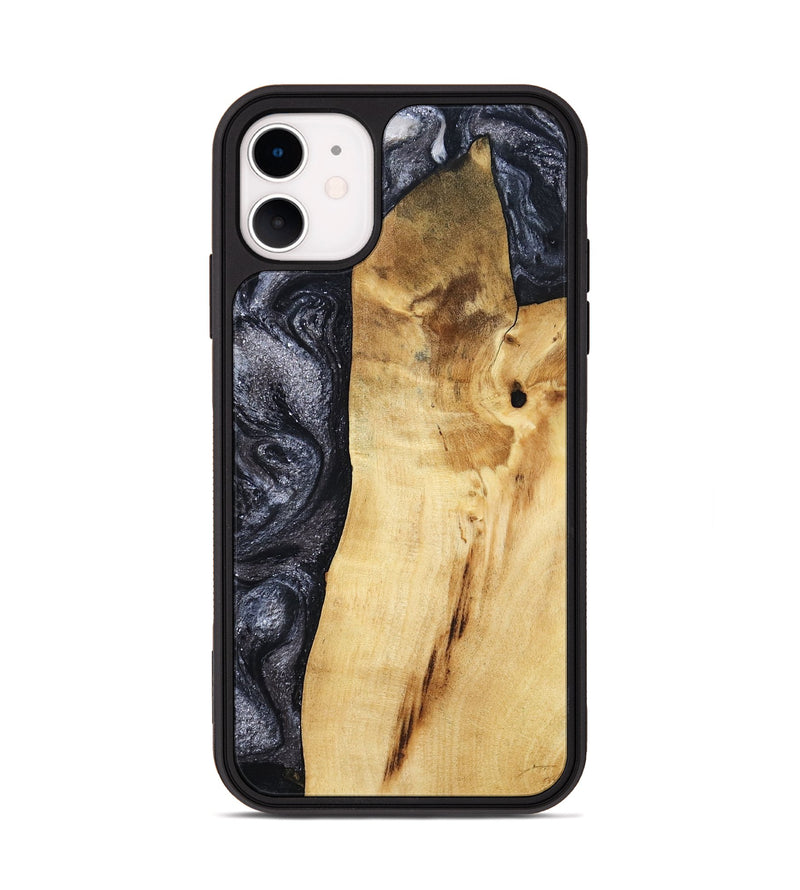 iPhone 11 Wood Phone Case - Brittni (Black & White, 807956)