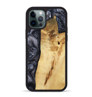 iPhone 12 Pro Max Wood Phone Case - Brittni (Black & White, 807956)