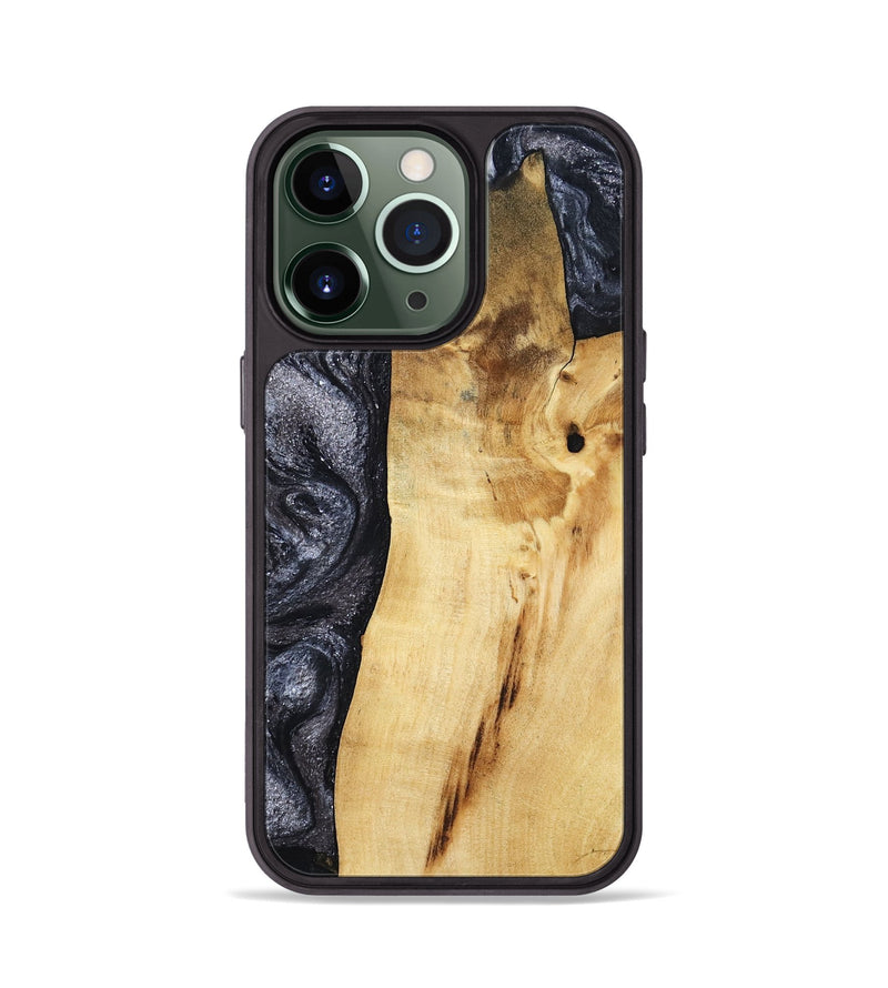 iPhone 13 Pro Wood Phone Case - Brittni (Black & White, 807956)