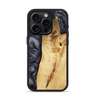 iPhone 15 Pro Wood Phone Case - Brittni (Black & White, 807956)