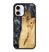 iPhone 16 Plus Wood Phone Case - Brittni (Black & White, 807956)
