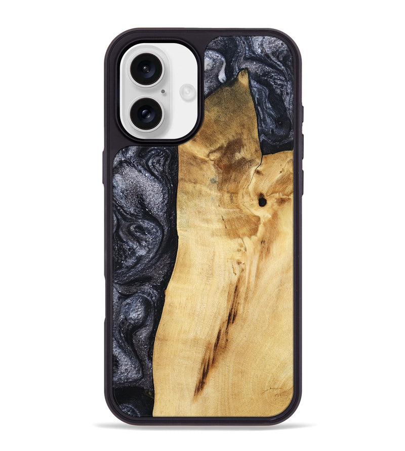 iPhone 16 Plus Wood Phone Case - Brittni (Black & White, 807956)
