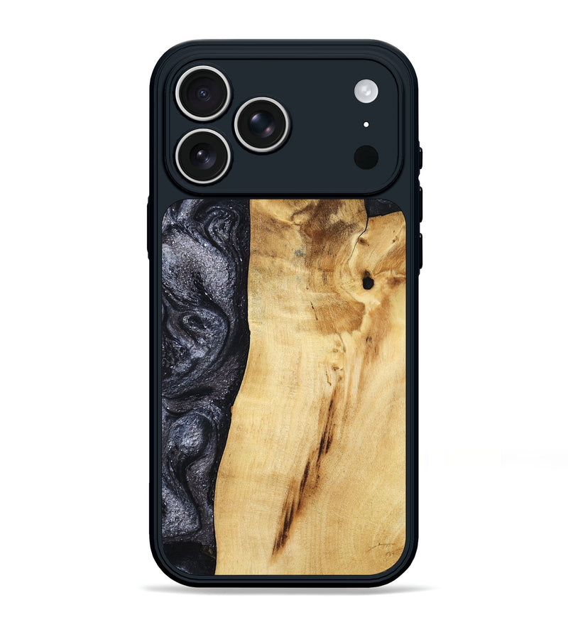 iPhone 17 Pro Max Wood Phone Case - Brittni (Black & White, 807956)