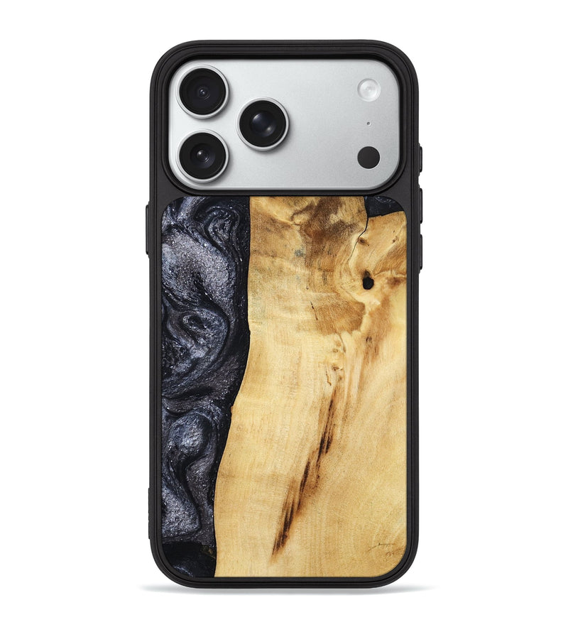 iPhone 18 Pro Max Wood Phone Case - Brittni (Black & White, 807956)