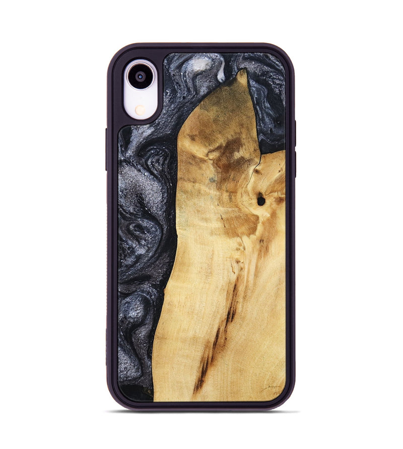iPhone Xr Wood Phone Case - Brittni (Black & White, 807956)