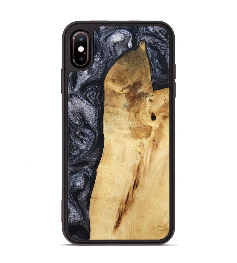 iPhone Xs Max Wood Phone Case - Brittni (Black & White, 807956)