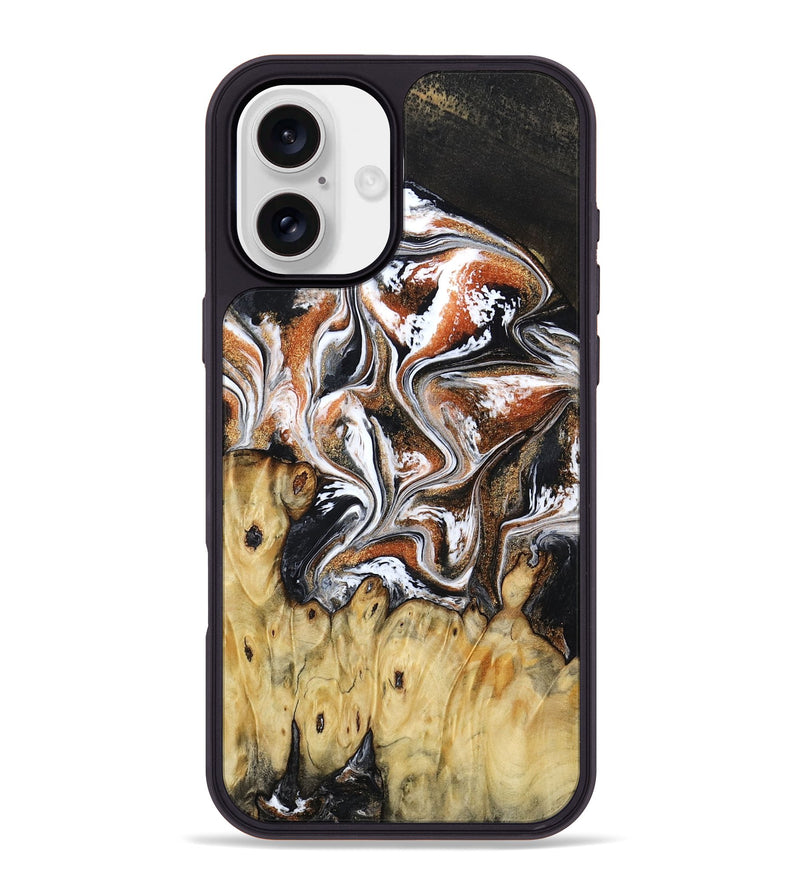 iPhone 16 Plus Wood Phone Case - Jayme (Black & White, 807957)