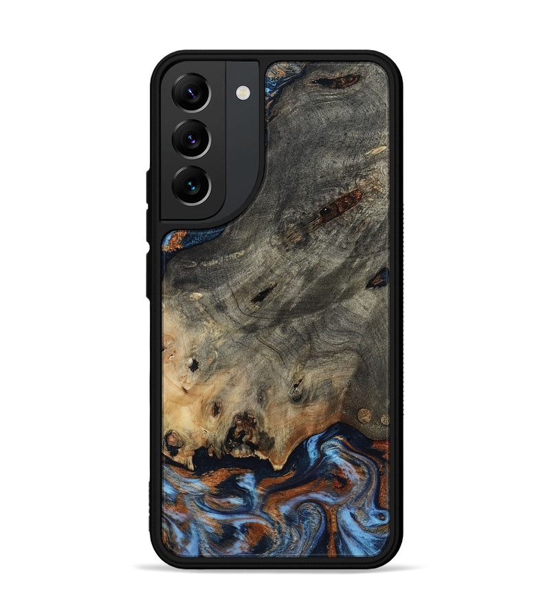 Galaxy S22 Plus Wood Phone Case - Patrice (Teal & Gold, 807966)