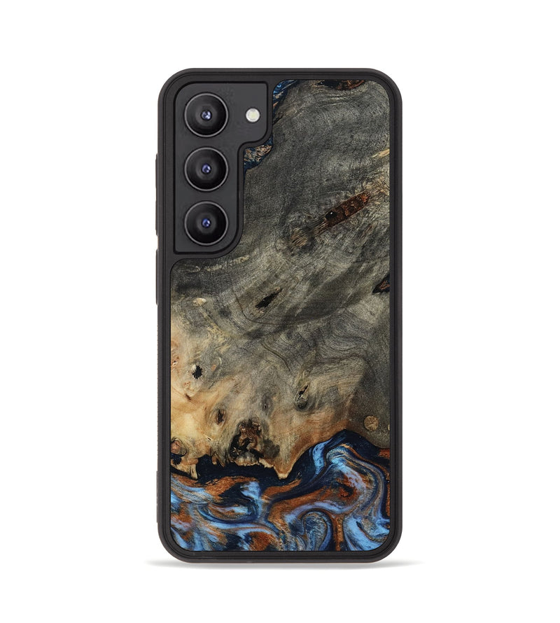 Galaxy S23 Wood Phone Case - Patrice (Teal & Gold, 807966)