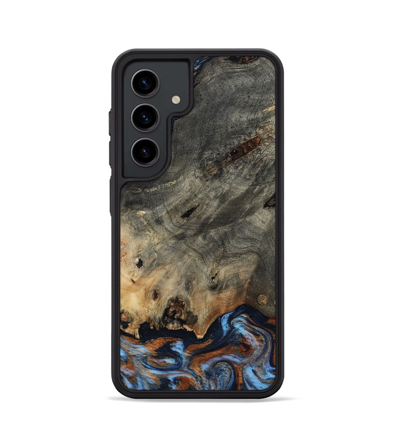 Galaxy S24 Wood Phone Case - Patrice (Teal & Gold, 807966)