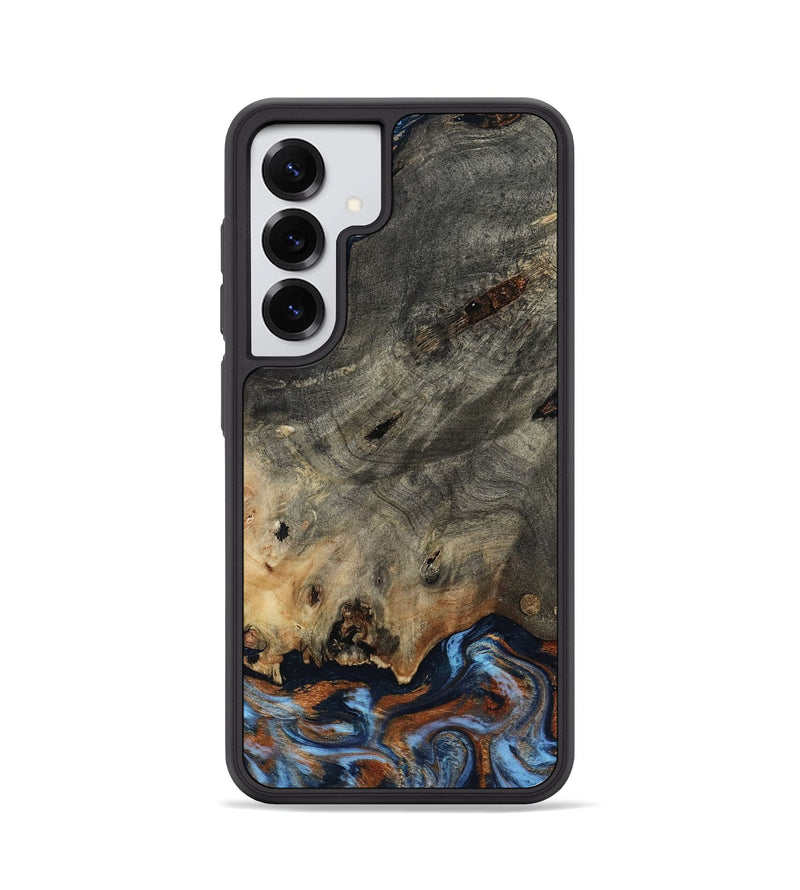 Galaxy S25 Wood Phone Case - Patrice (Teal & Gold, 807966)