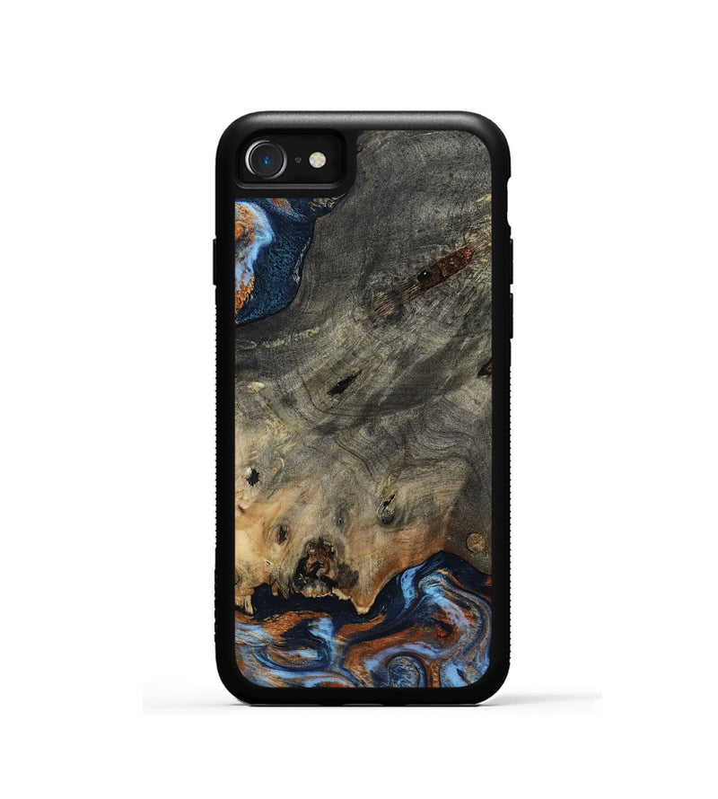 iPhone SE Wood Phone Case - Patrice (Teal & Gold, 807966)