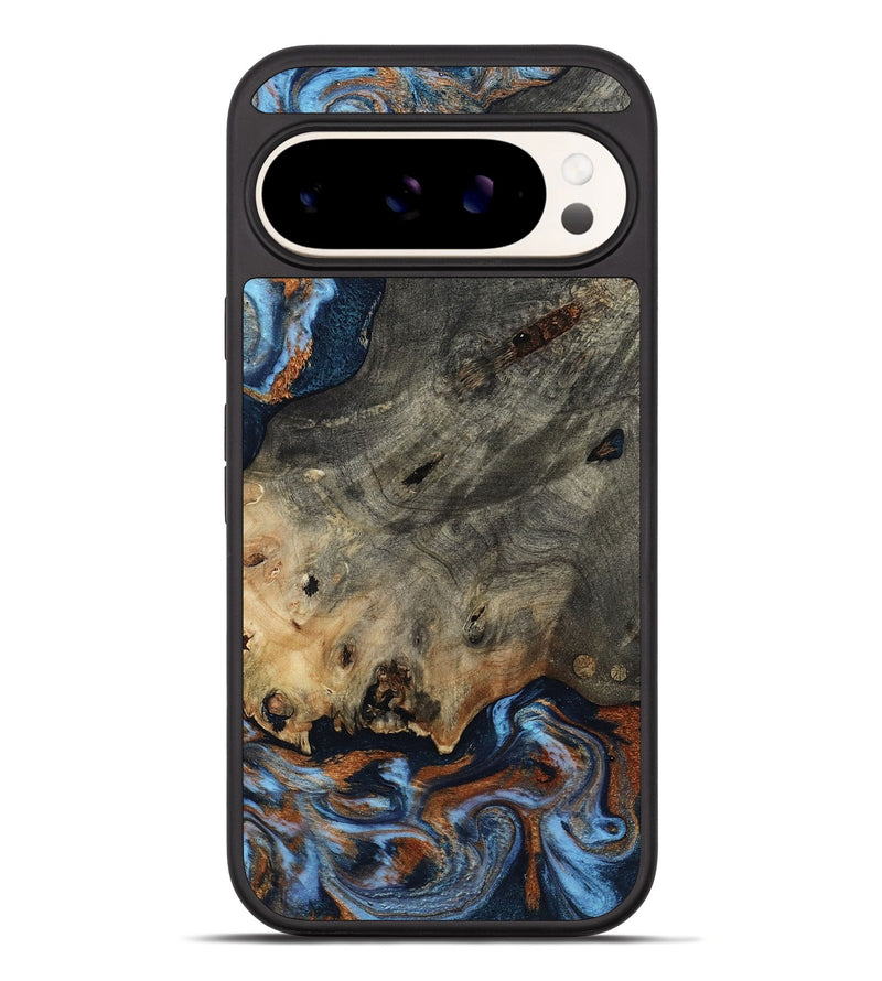 Pixel 10 Pro XL Wood Phone Case - Patrice (Teal & Gold, 807966)