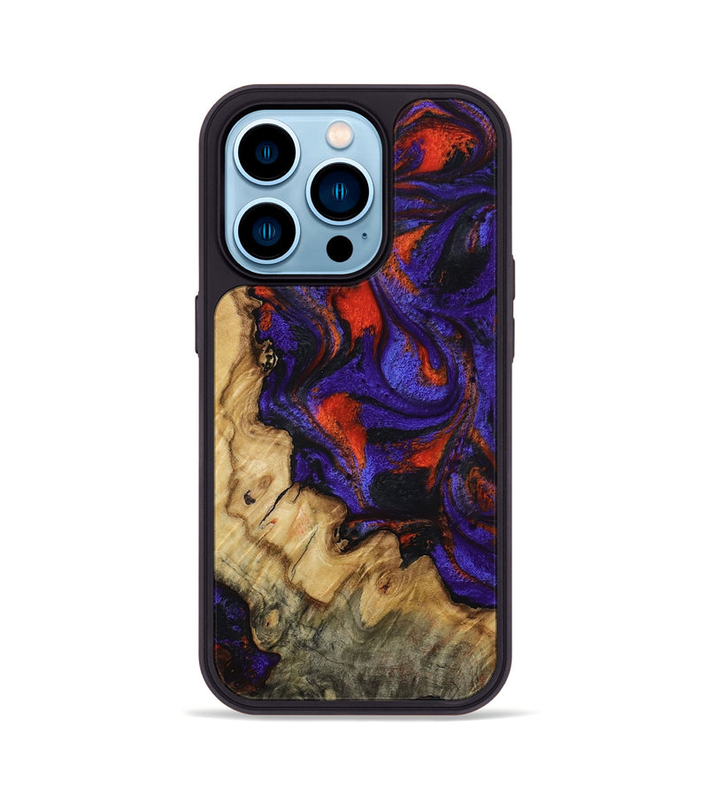 iPhone 14 Pro Wood Phone Case - Clemmie (Purple, 807978)