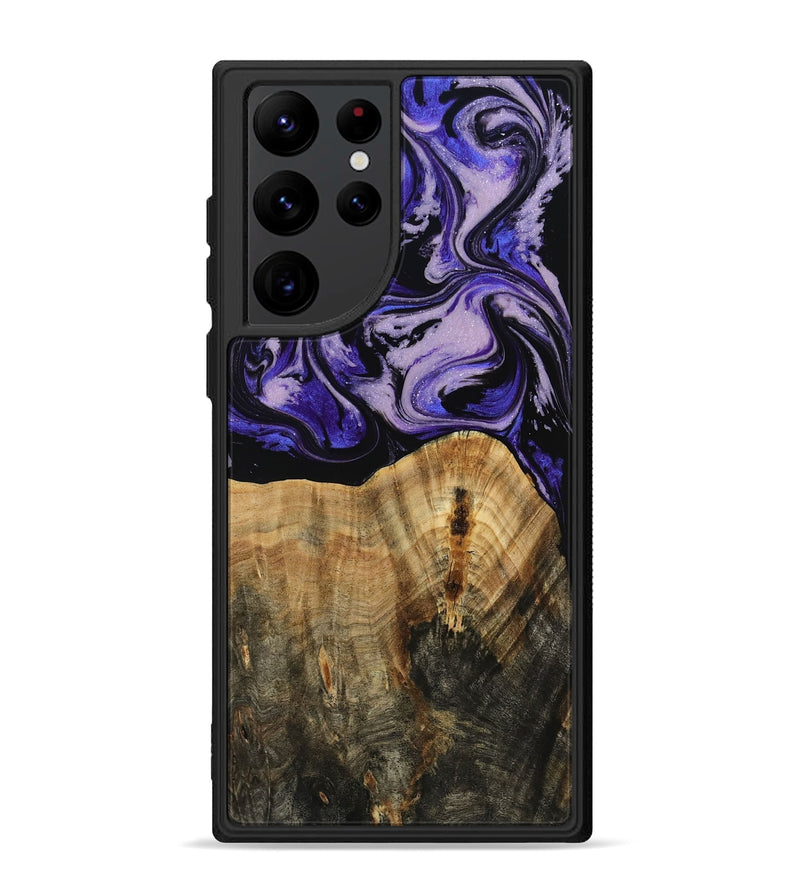 Galaxy S22 Ultra Wood Phone Case - Myranda (Purple, 807979)