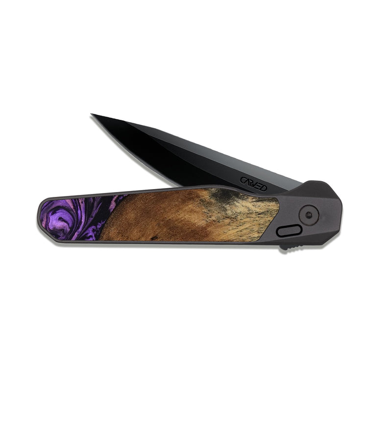 EDC Dark Slate Wood Pocket Knife - Emile (Purple, 807982)