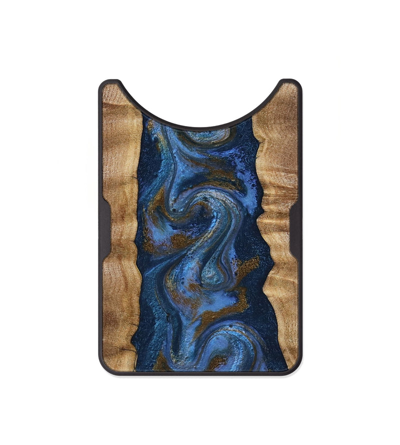 Alloy Wood Wallet - Greta (Teal & Gold, 807983)