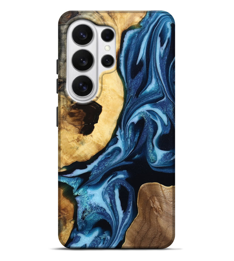 Galaxy S26 Ultra Wood Live Edge Phone Case - Rufus (Blue, 808008)